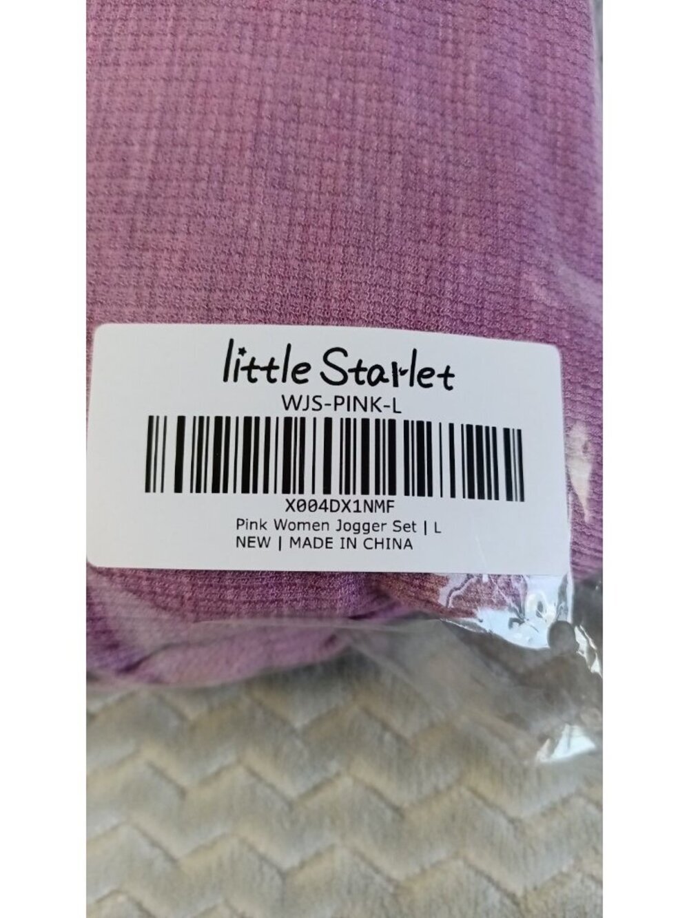 Little Starlet Women's Jogger Set Size L Pink 2 Piece Set Lounge Pajamas Long Sl - Picture 12 of 12
